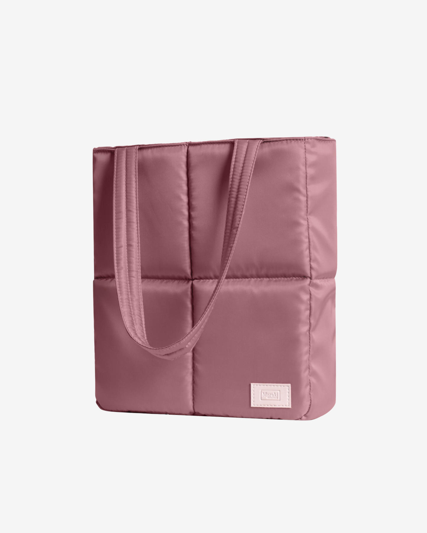Versatile Tote Puffer Bag in Rose Gold