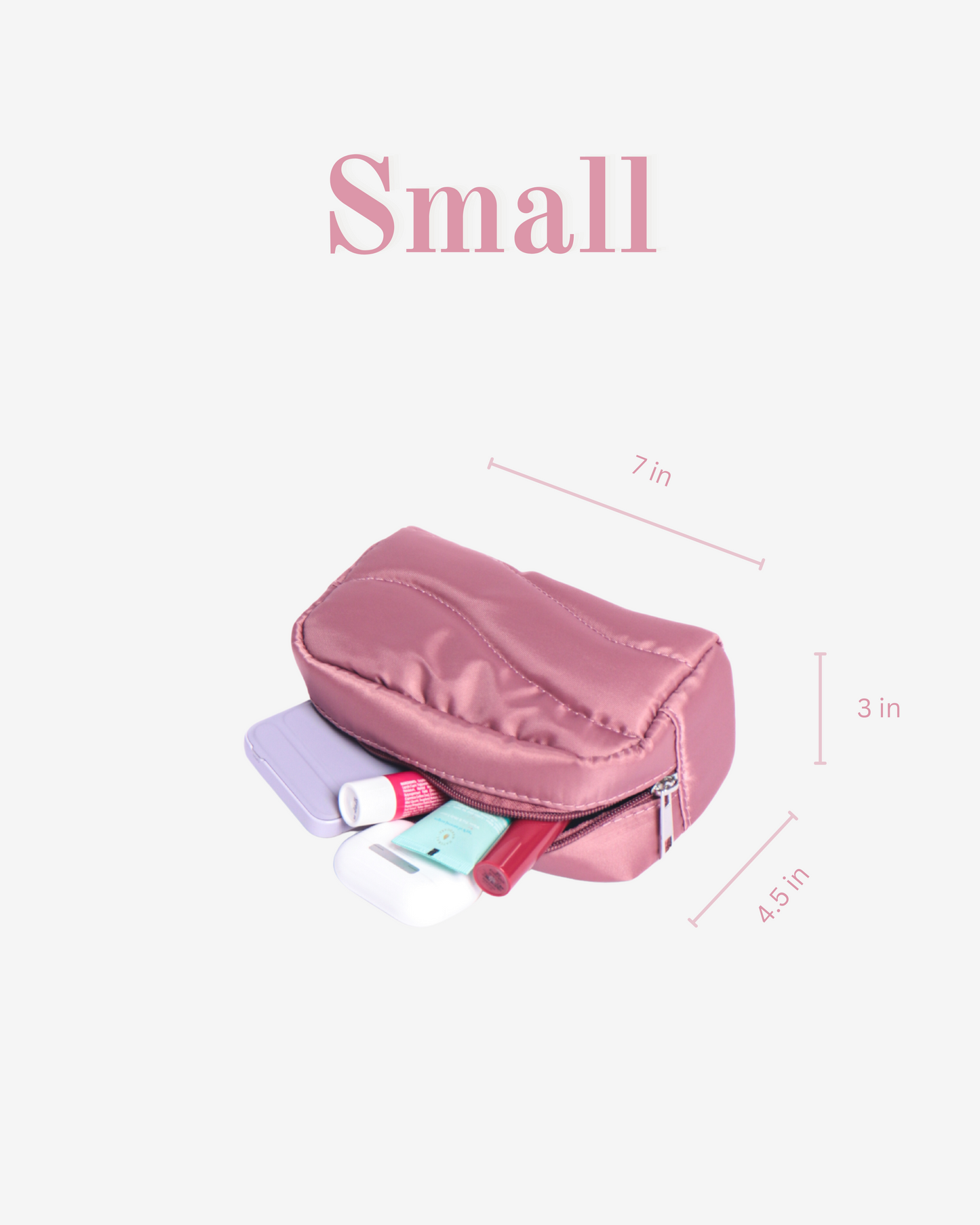 Travel Pouches in Rose Gold