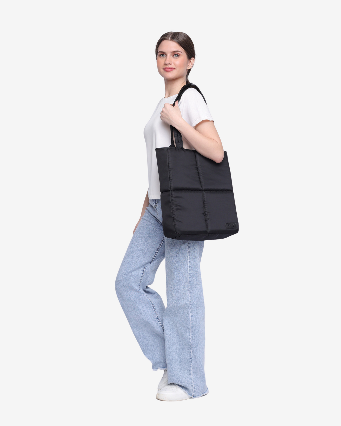 Versatile Tote Puffer Bag in Black - Limited Edition