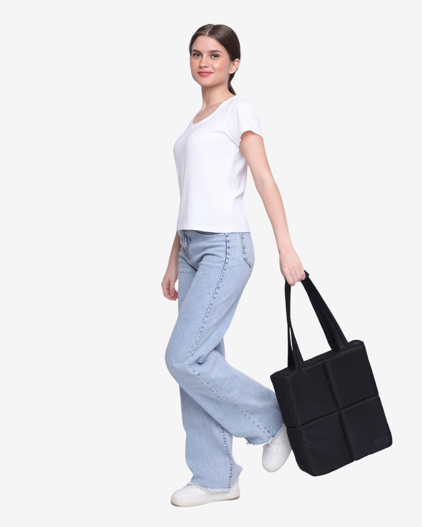 Versatile Tote Puffer Bag in Black - Limited Edition