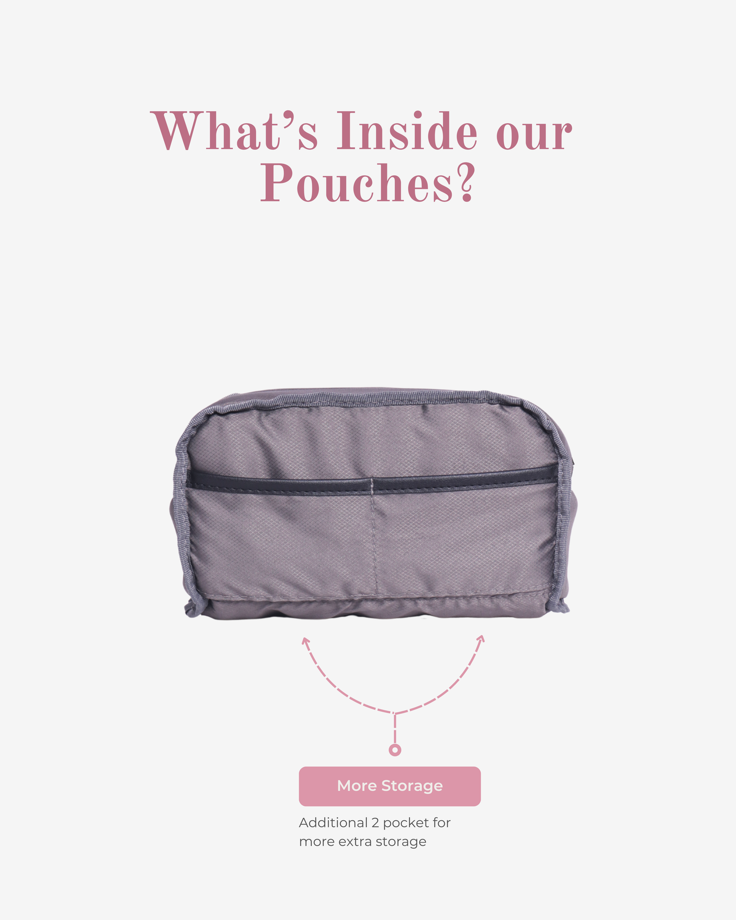 Travel Pouches in Rose Gold
