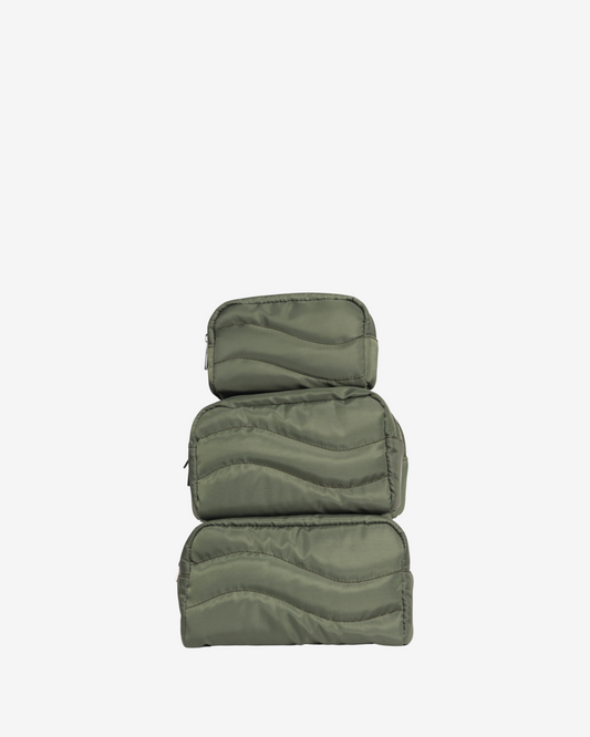 Travel Pouches in Army Green