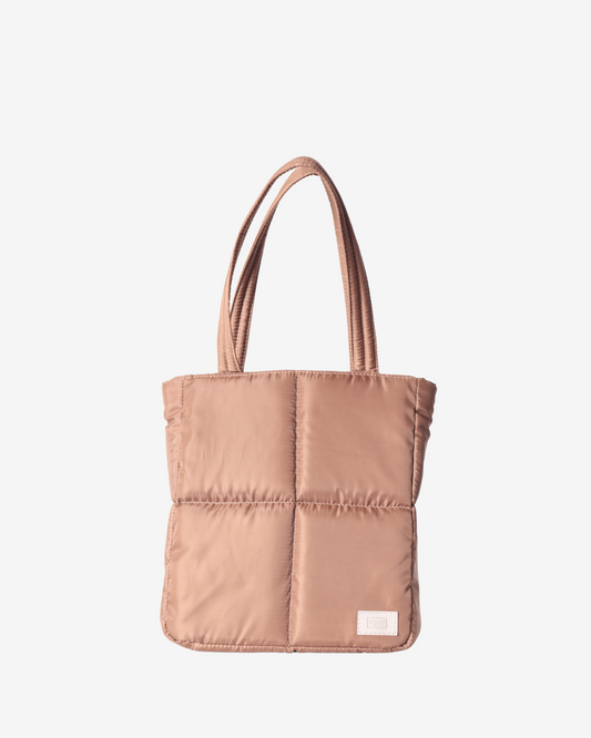 Versatile Tote Puffer Bag in Tan