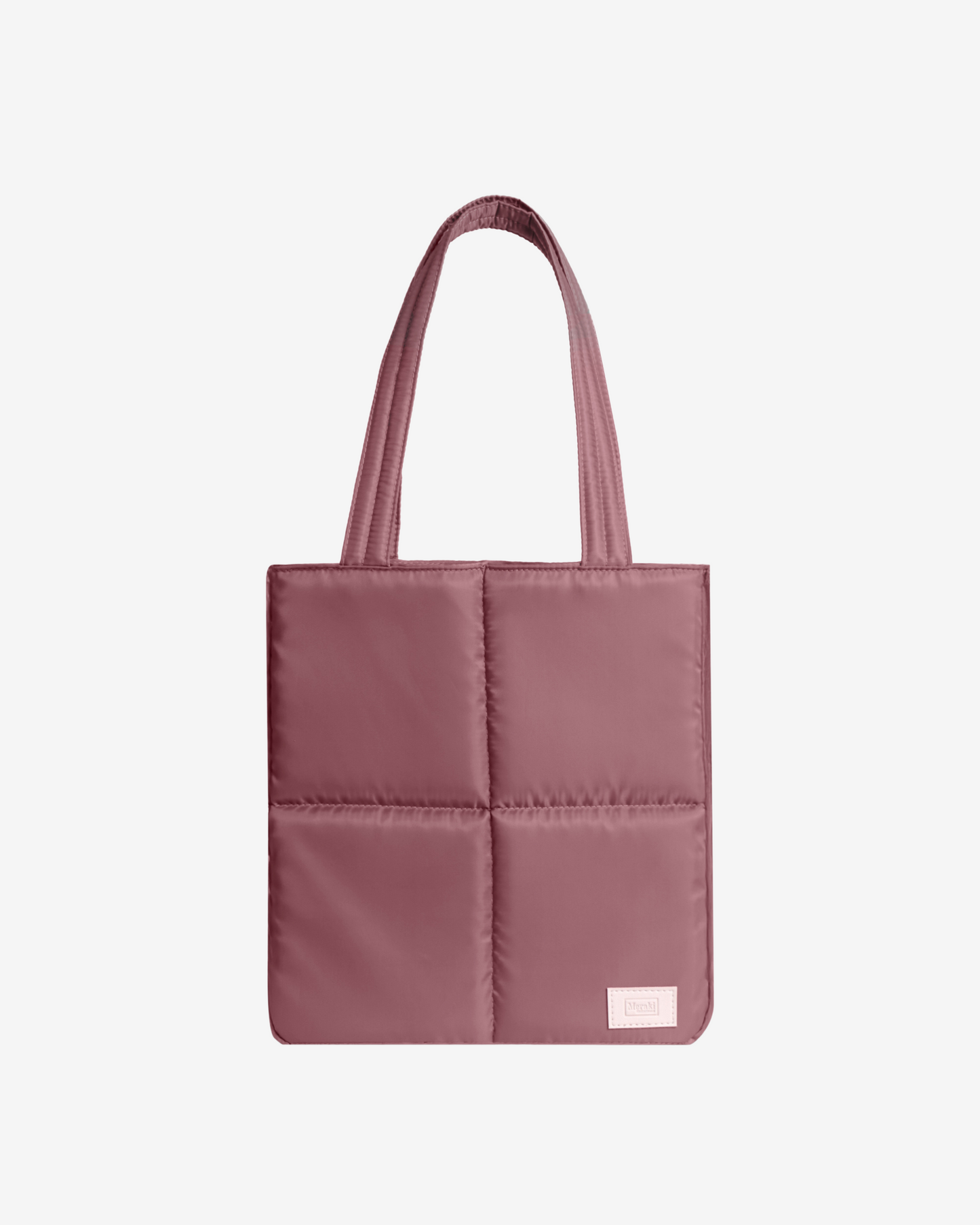 Versatile Tote Puffer Bag in Rose Gold