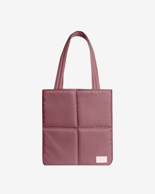 Versatile Tote Puffer Bag in Rose Gold