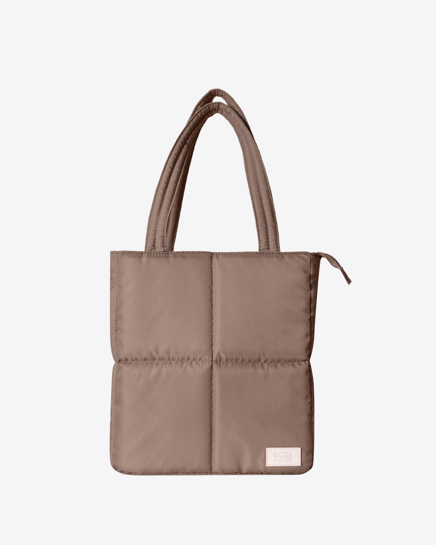 Versatile Tote Puffer Bag in Taupe
