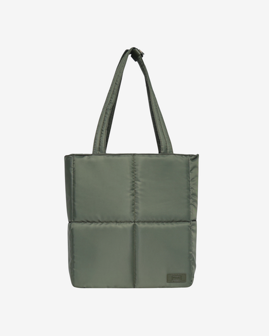 Versatile Tote Puffer Bag in Army Green - Limited Edition