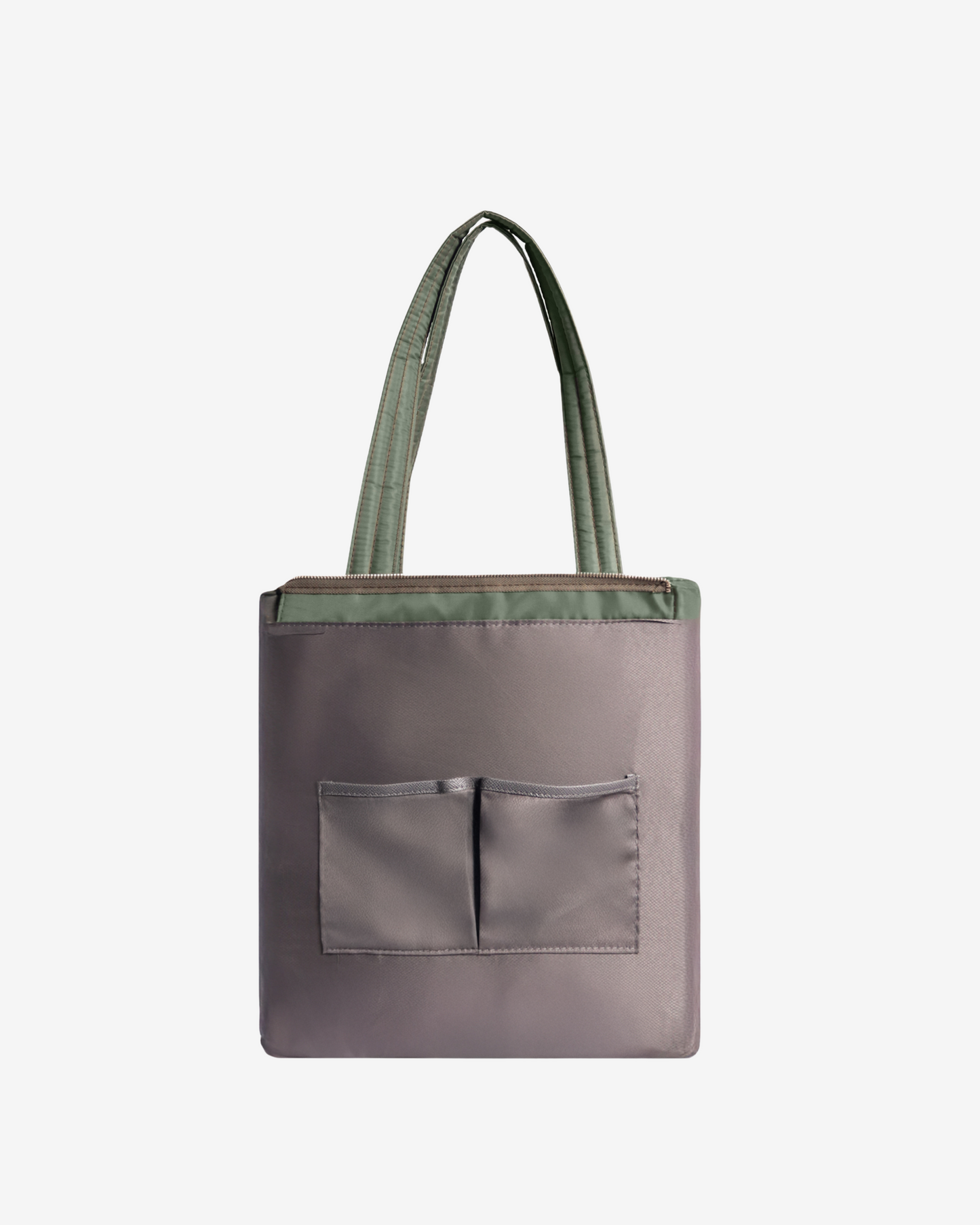 Versatile Tote Puffer Bag in Army Green