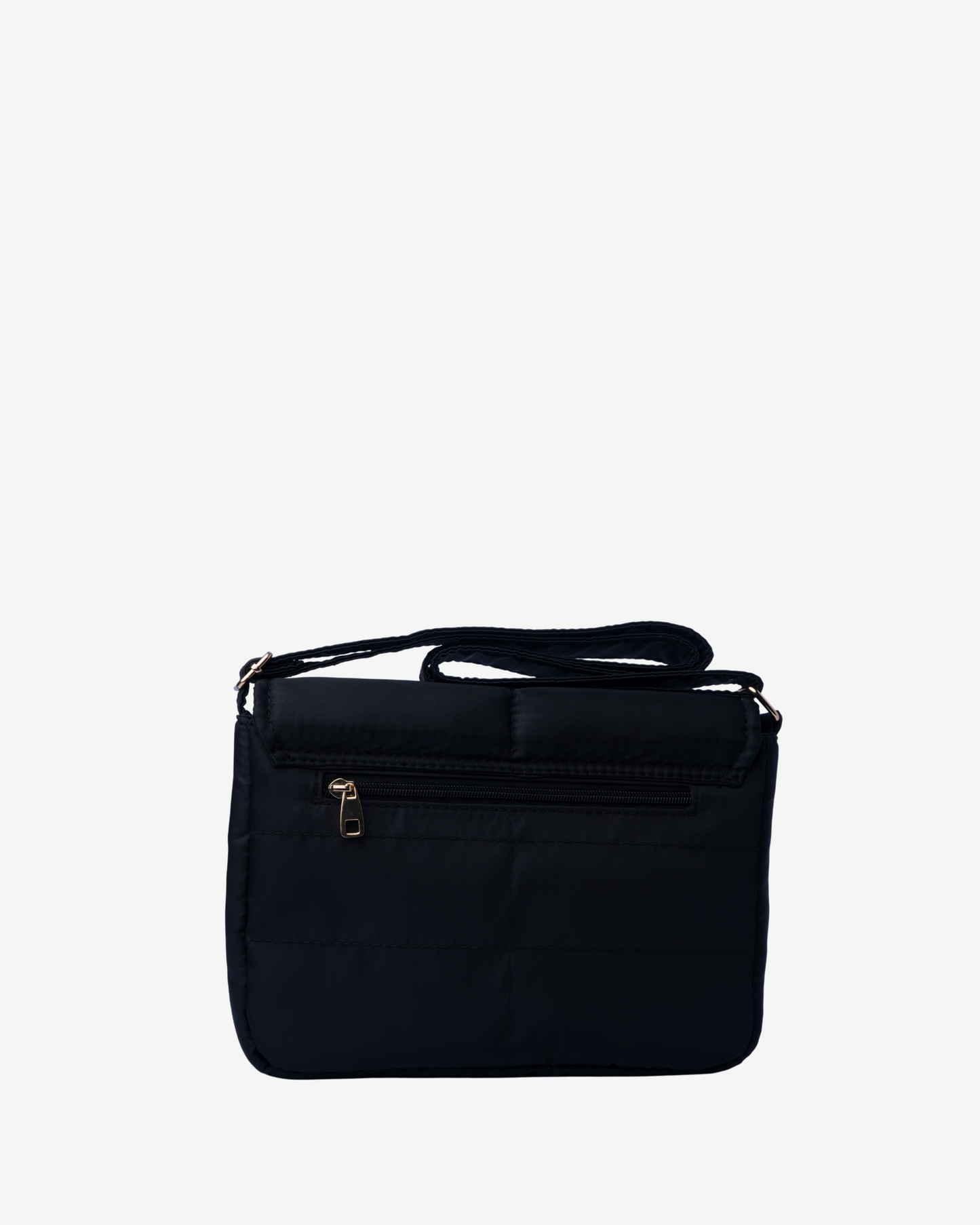 Sleek Puffer Sling Bag in Black