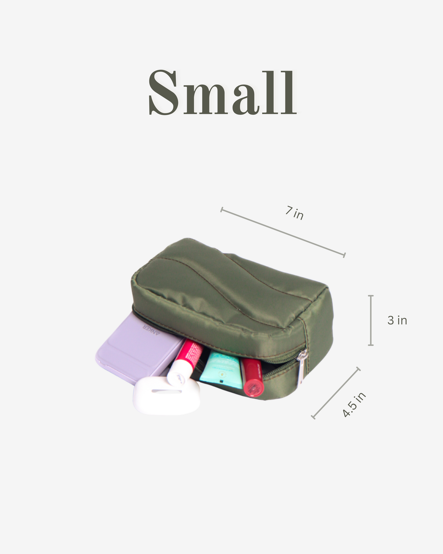 Travel Pouches in Army Green