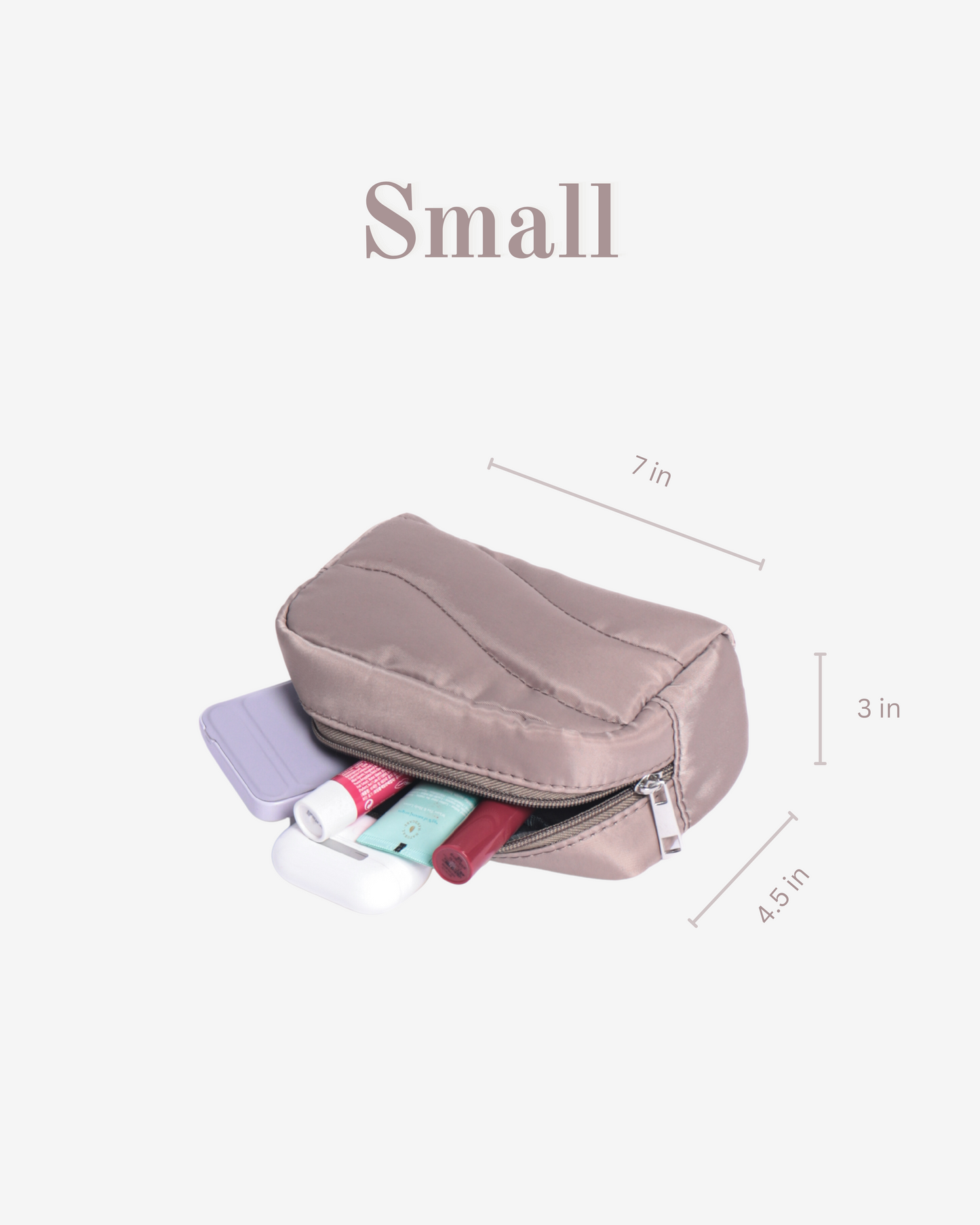 Travel Pouches in Taupe