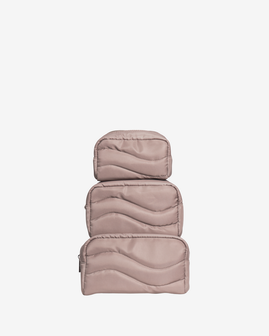 Travel Pouches in Taupe