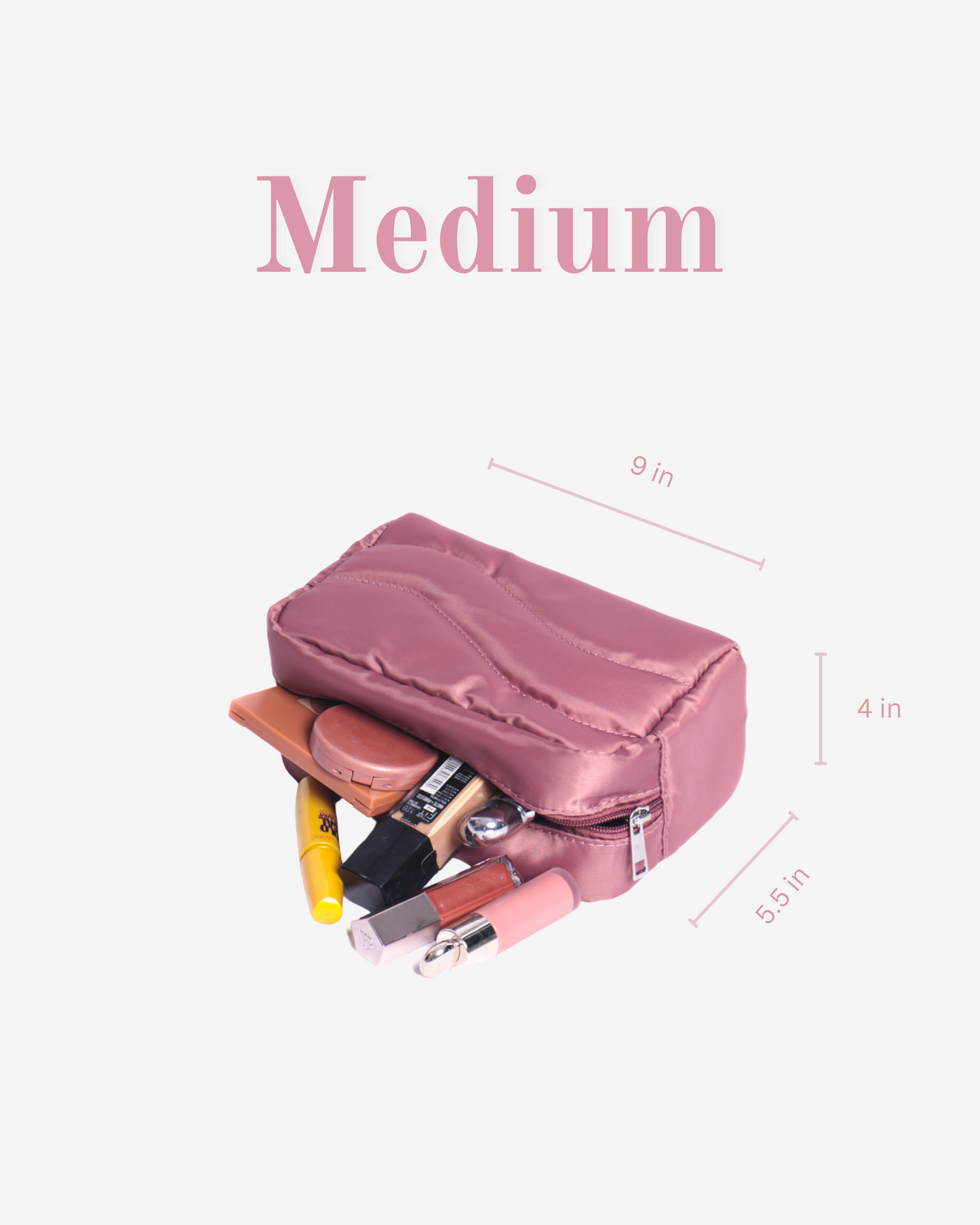 Travel Pouches in Rose Gold