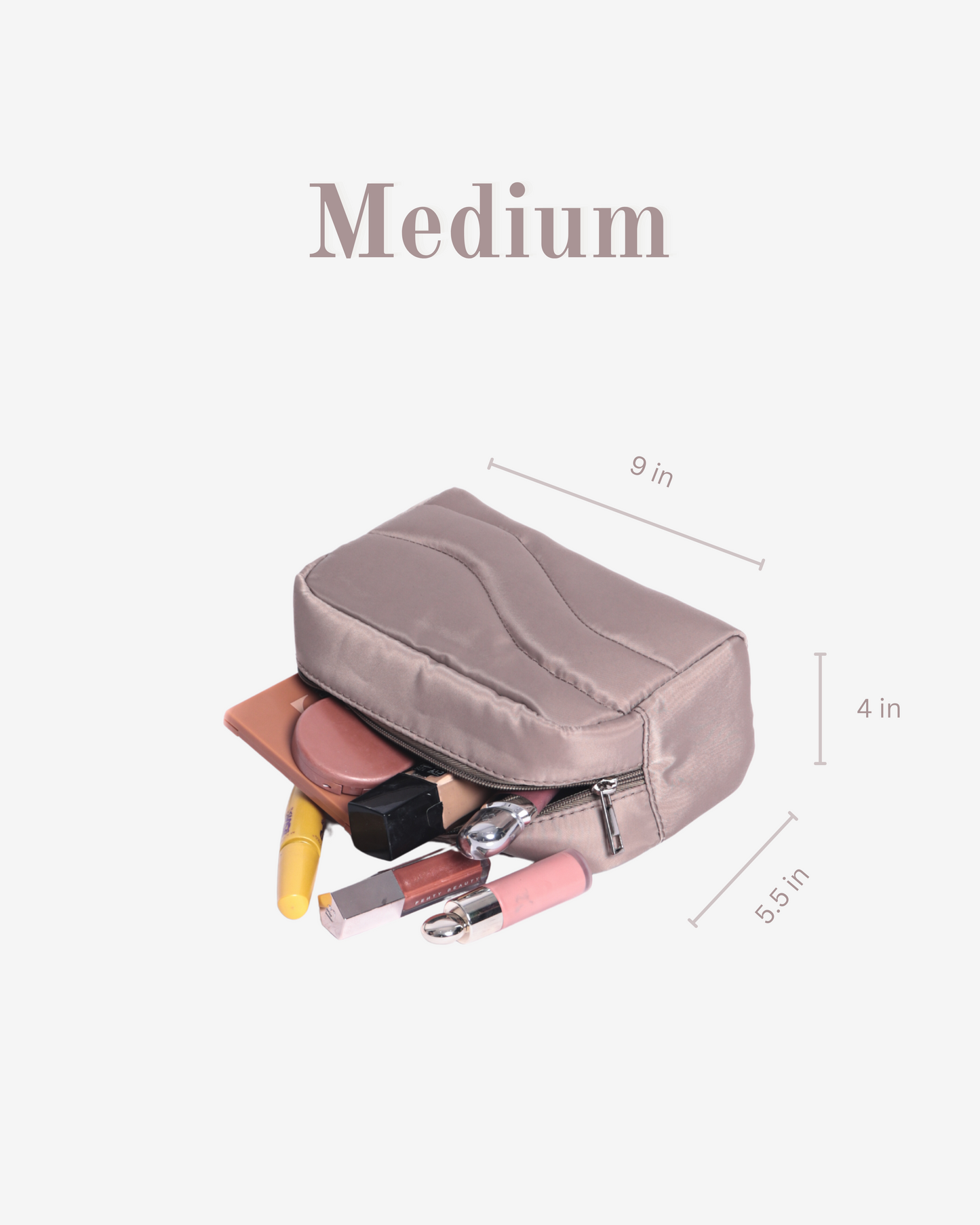 Travel Pouches in Taupe