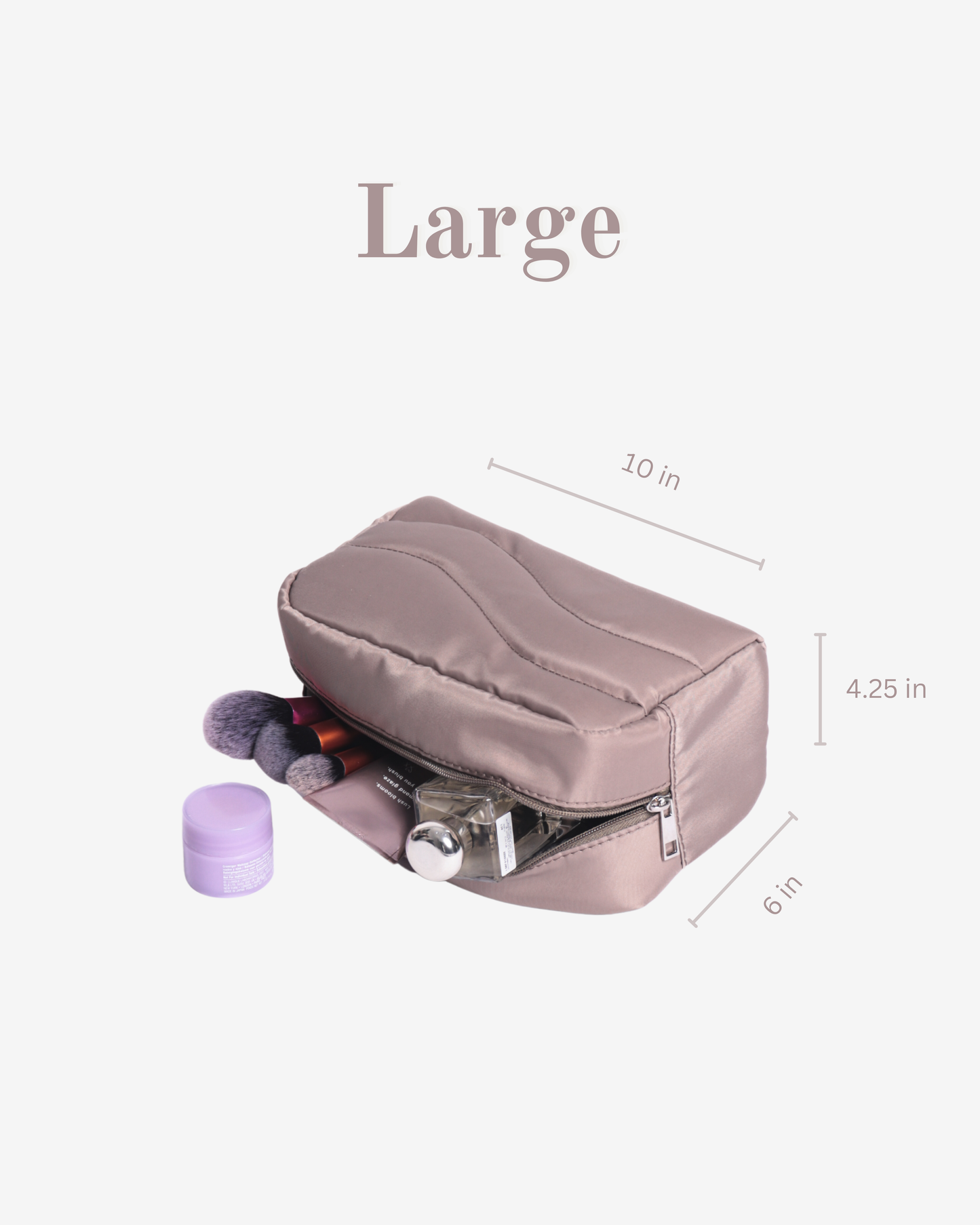 Travel Pouches in Taupe