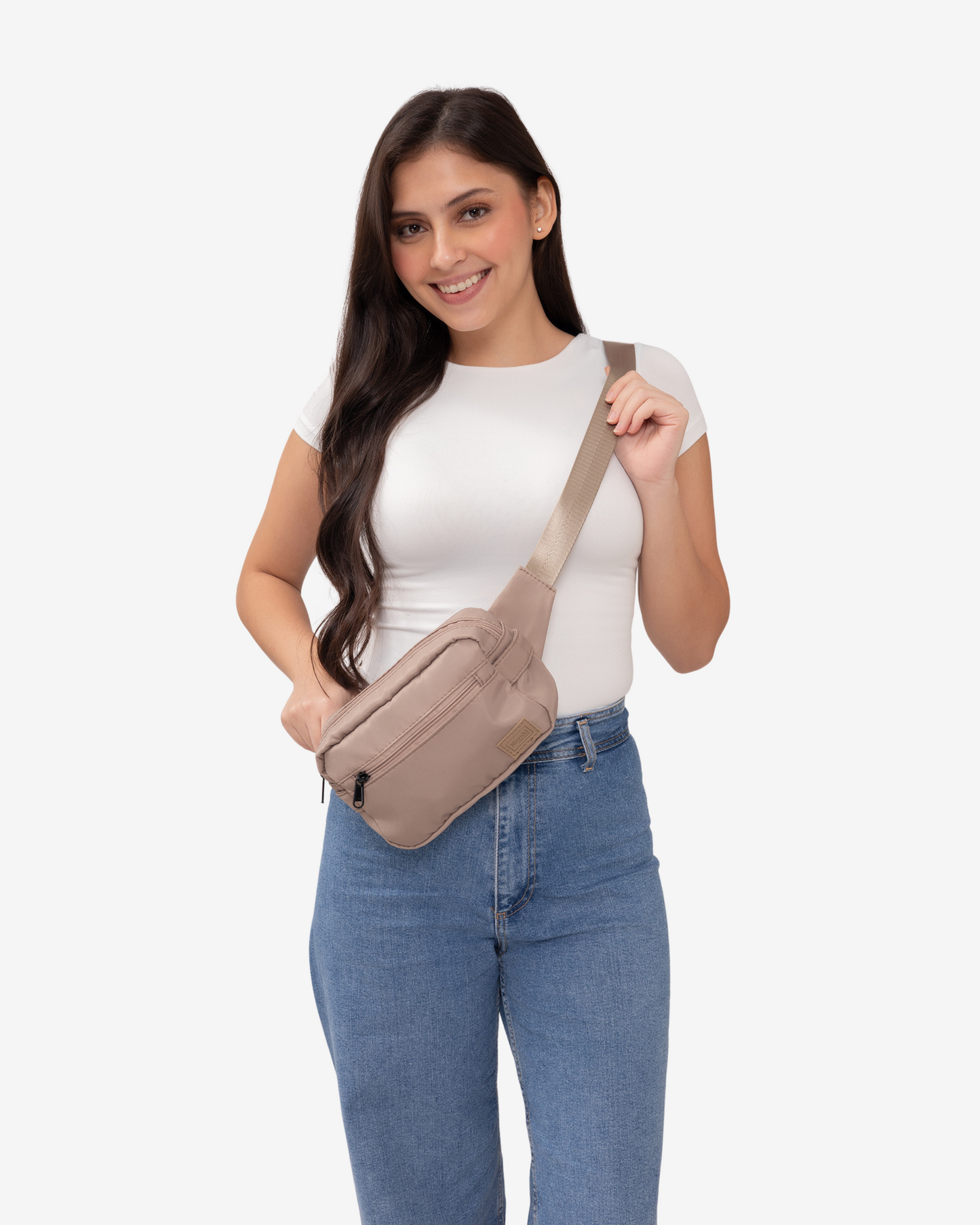 Quick Pack Belt Bag in Taupe
