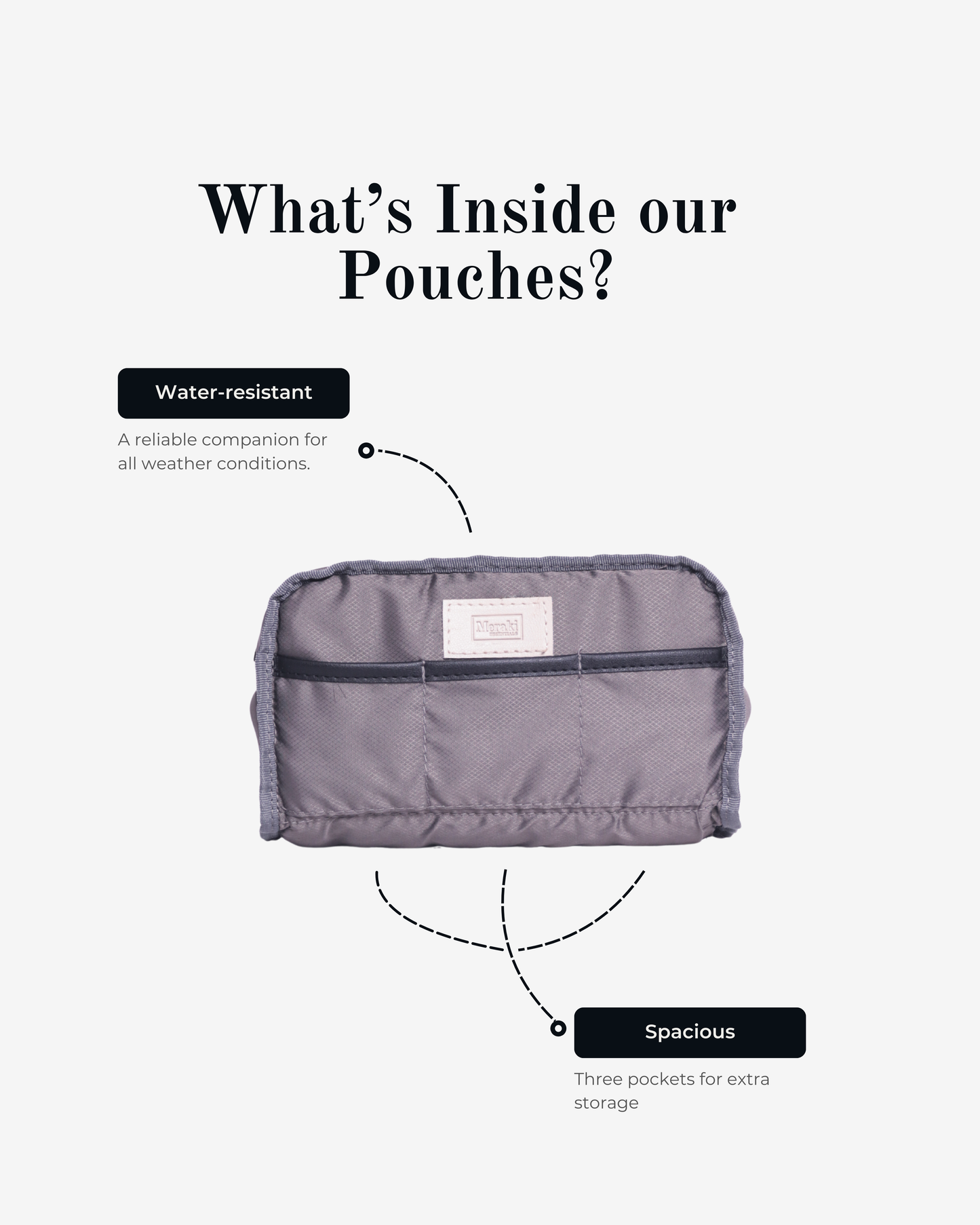 Travel Pouches in Black