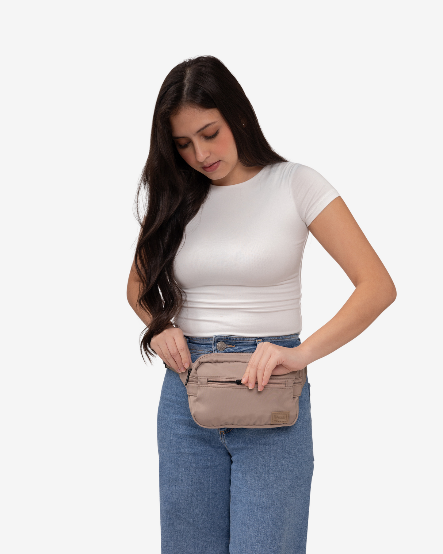 Quick Pack Belt Bag in Taupe