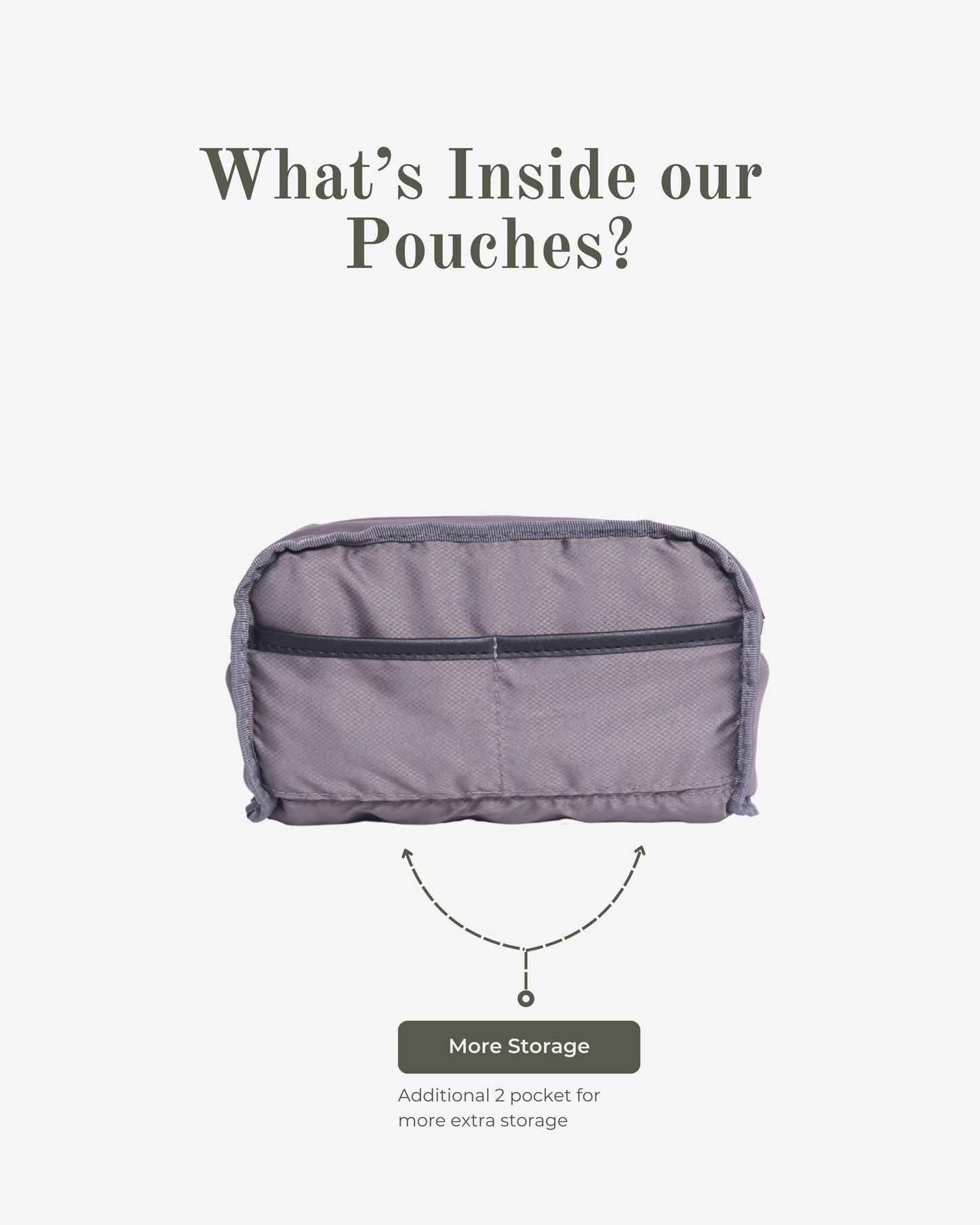 Travel Pouches in Army Green