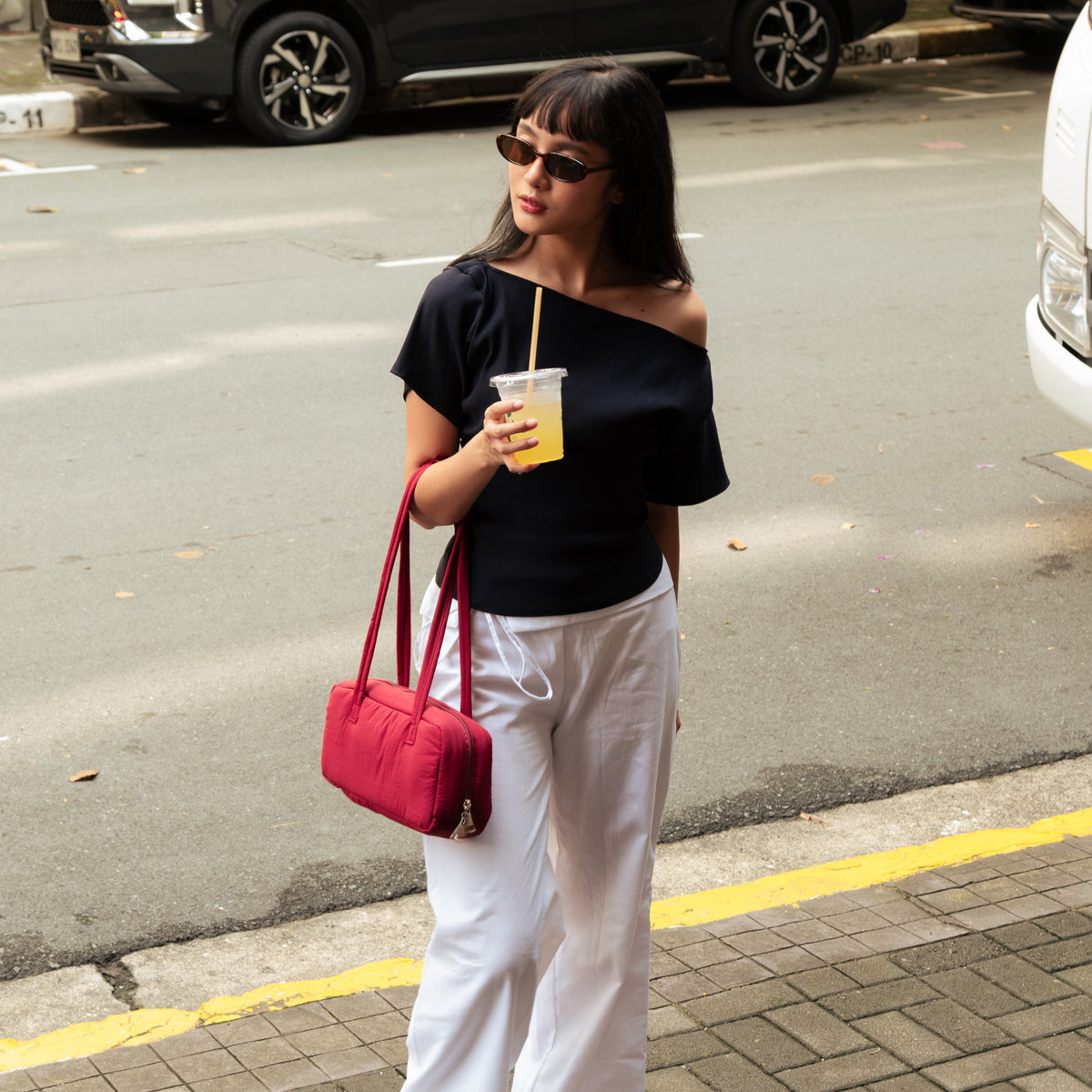 Bowler Bag in Red